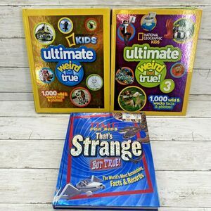 Lot Of 3 Ultimate Weird But True books National Geo Kids and Time Hard Covers